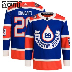 Edmonton Oilers tröja Leon Draisaitl Heritage Classic Adidas 2023-24 Blå Authentic - NHL Tröjor Barn